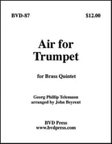 AIR FOR TRUMPET BRASS QUINTET P.O.D. cover